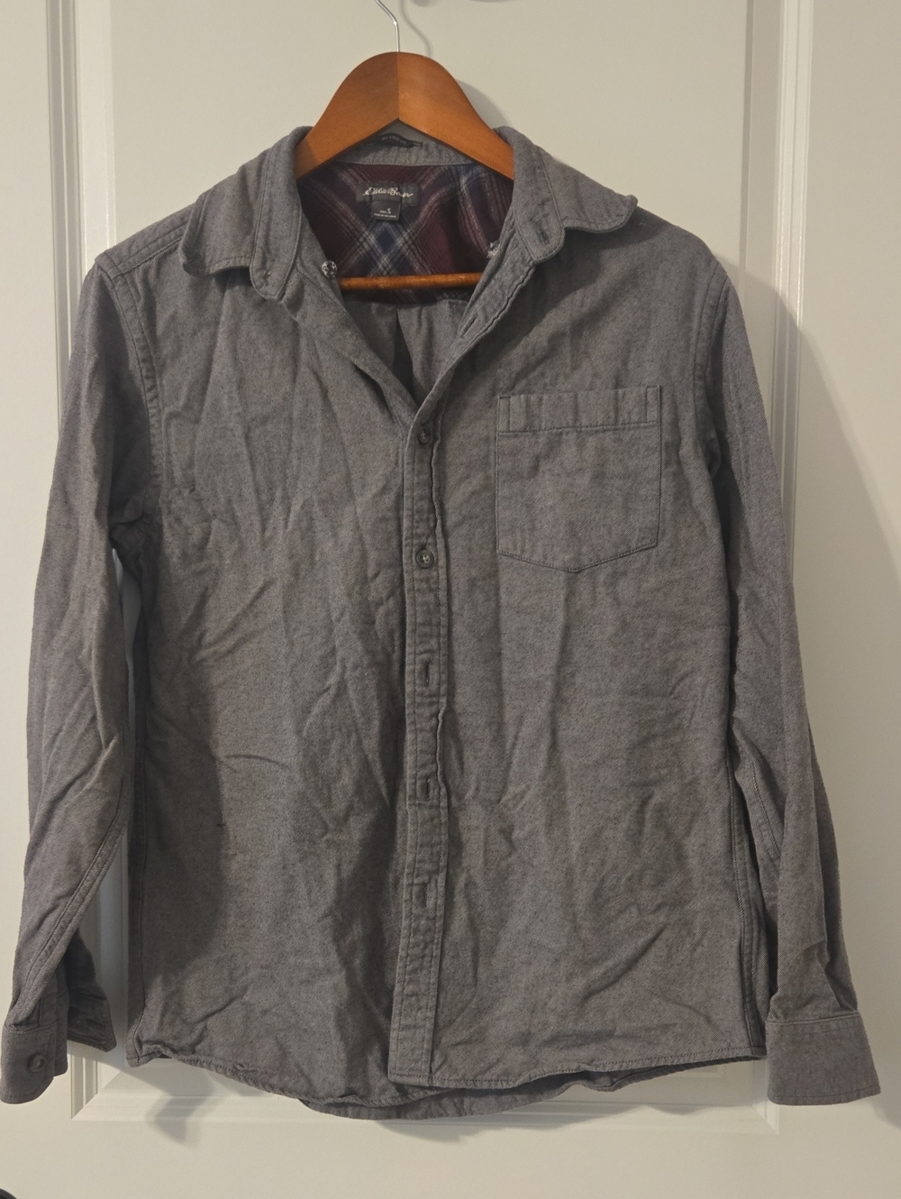 Eddie Bauer Gray Long-Sleeve Button Shirt
